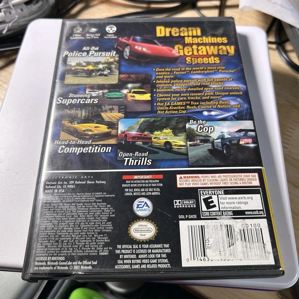 Need for Speed: Hot Pursuit 2 (Nintendo GameCube, 2002) Complete Case Manual